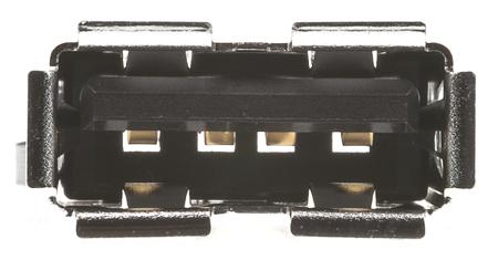 1734366-1 TE Connectivity Through Hole, Version Type A Type A USB Connector, Receptacle