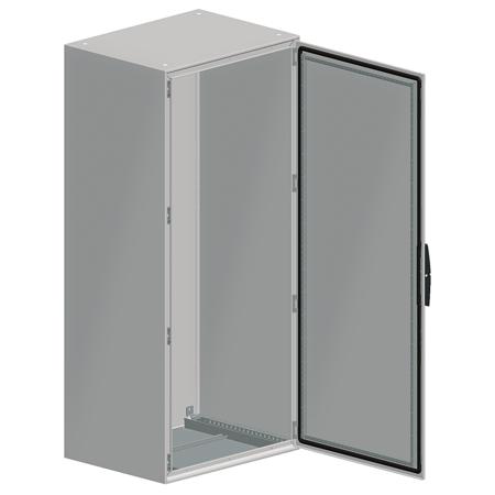 NSYSM16840P Schneider Electric PanelSeT SM Series Steel Single-Door-Door Floor Standing Enclosure, Opaque Door, IP55, 1600 x 800 x