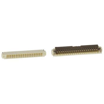 FH33-20S-0-5SH-99- Hirose, FH33 0.5mm Pitch 20 Way Right Angle Female FPC Connector, ZIF Bottom Contact