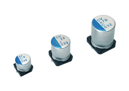 PCV1J470MCL2GS Nichicon 47μF Surface Mount Polymer Capacitor, 63V dc