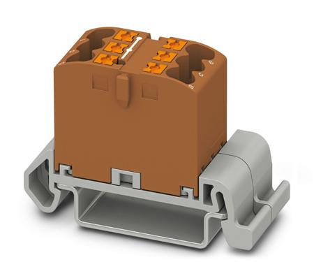 3273142 Phoenix Contact Distribution Block, 6 Way, 4mm², 24A, 690 V, Brown