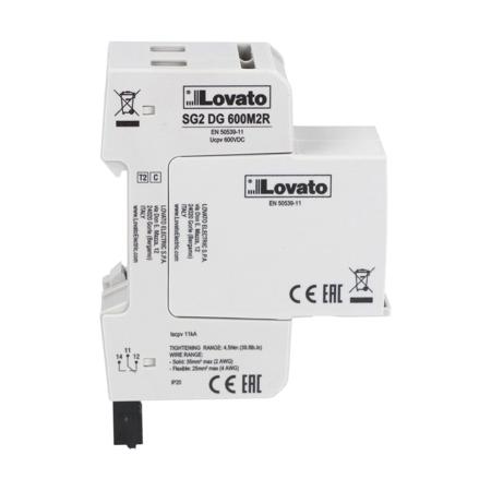 SG2DG600M2R Single Phase Surge Protector, 40kA, DIN Rail Mount