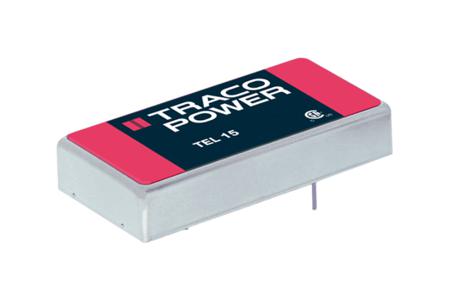 TEL-15-1222 TRACOPOWER Through Hole 15W Isolated DC-DC Converter, Vin 9 → 18 V dc, I/O isolation 1500V dc, Vout ±12V dc