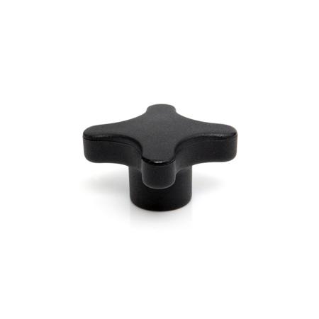 284-5593 RS PRO Black Thermoplastic Clamping Knob, M6, Female Insert