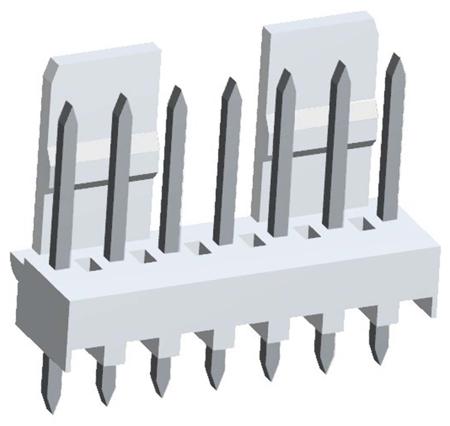 22-04-1071 Molex Mini-Latch Series Straight Through Hole Pin Header, 7 Contact(s), 2.5 mm Pitch, 1 Row, Unshrouded