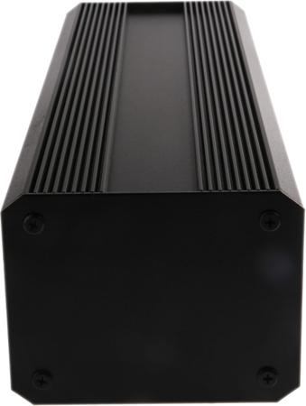 188-1272 RS PRO Extruded Aluminium Heat Sink Case, IP40, 400 x 100 x 130mm Black