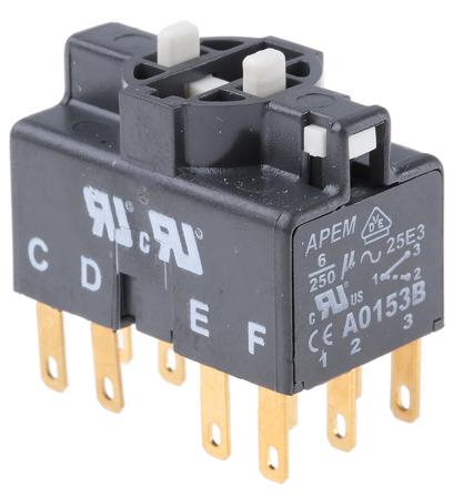 A0153B APEM A01 Series Contact Block for Use with A01 Series, 4CO