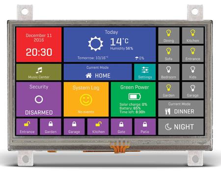MIKROE-2279 MikroElektronika  TFT LCD Colour Display / Touch Screen, 4.3in SVGA, 480 x 272pixels