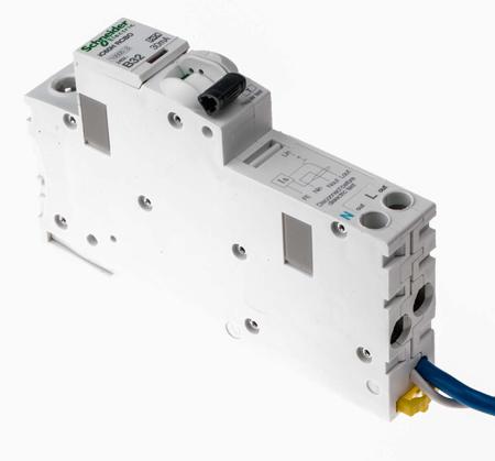 A9D31832 Schneider Electric RCBO, 32A Current Rating, 1P+N Poles, 30mA Trip Sensitivity, Type B, Acti 9 Range