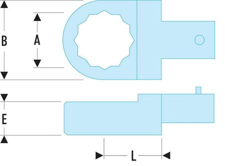 13-32 Facom 13 Polygon Drive, size 32 mm