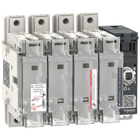 LV481424 Schneider Electric Fuse Switch Disconnector, 4 Pole, 160A Max Current, 50kA Fuse Current