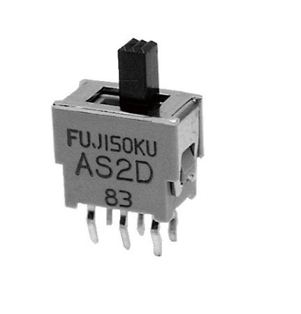 AS2D-2M-10-Z NIDEC COPAL ELECTRONICS GMBH PCB Slide Switch DPDT On-On 0.4 VA Slide