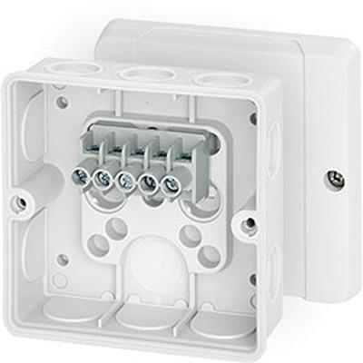 DE 9346 HENSEL DE Series White Polycarbonate Junction Box, IP55, 55 x 98 x 98mm