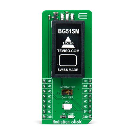 MIKROE-4036 MikroElektronika Radiation Click Environment Sensor MikroBus Click Board for BG51