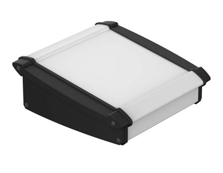 92865150.HMT1 ATPH 1865-0150 Bopla Alu-Topline Series Black Aluminium Desktop Enclosure, Sloped Front, 150 x 181.2 x 68.2mm