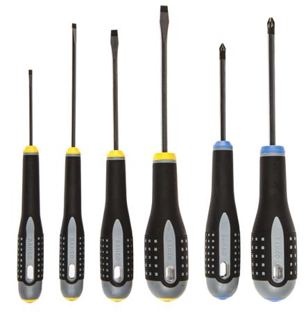 BE-9882 Bahco Pozidriv; Slotted Screwdriver Set, 6-Piece