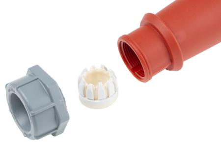 556RS MENNEKES, AM-TOP IP67 Red Cable Mount 4P Industrial Power Socket, Rated At 32A, 400 V
