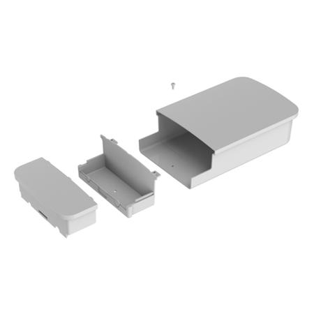 CUE7430WH CAMDENBOSS 74 Series White ASA General Purpose Enclosure, IP44, White Lid, 210x125x55mm