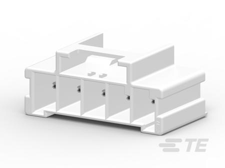 1969688-5 TE Connectivity Power Triple Lock Series Vertical Board PCB Header, 5 Contact(s), 6 mm Pitch, 1 Row, Shrouded