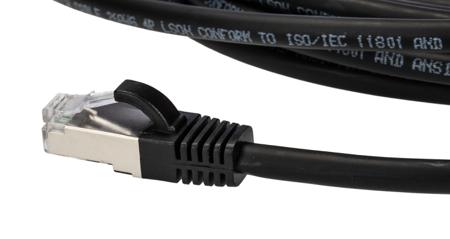 276-1128 RS PRO, 5m Cat8, Black RJ45 to Male RJ45 Male, S/FTP, Terminated LSZH Sheath