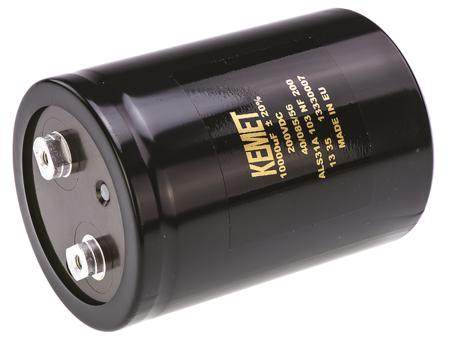 ALS31A103NF200 KEMET 10000μF Aluminium Electrolytic Capacitor 200V dc, Screw Terminal -