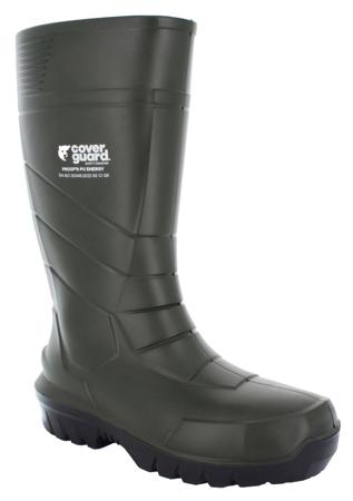 9PTUE80049 Coverguard PROOF'IT PU Energy Green/Black Composite Toe Capped Unisex Safety Boot, UK 14, EU 49