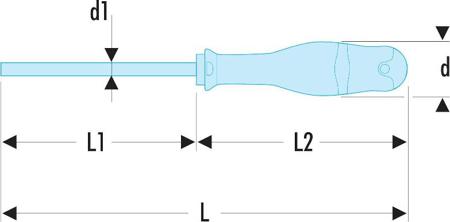 ATXR40X150 Facom Torx Tamperproof Screwdriver TR40 Tip 150 mm