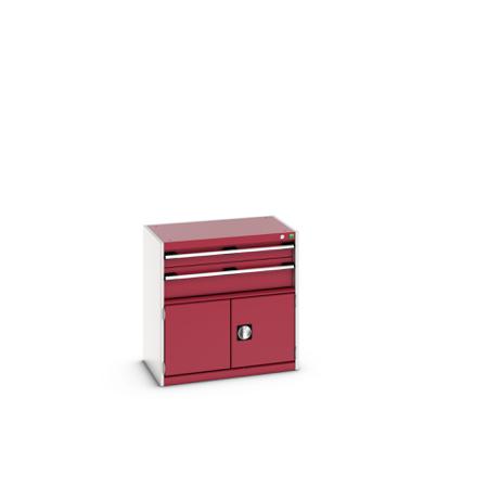 40012013-24V Bott 1 Door, 2 Drawer Steel Floor Standing Cabinet, 800 x 525 x 800mm