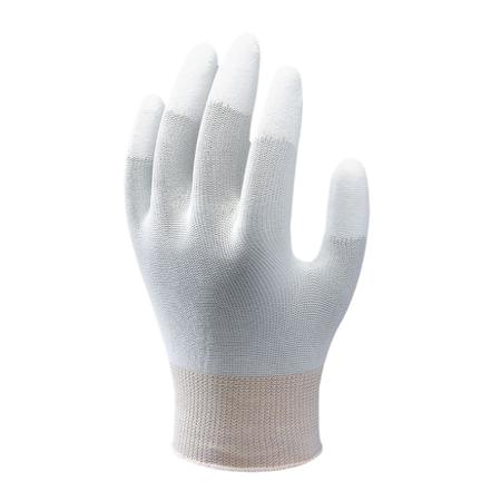 SHOB6002 Showa BO600 White Nylon Extra Grip, Good Dexterity Work Gloves, Size Medium, Polyurethane Coating