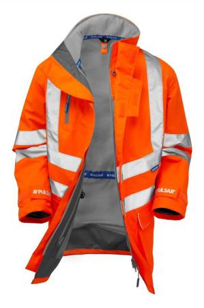 PR499-L PULSAR PR499 Orange Unisex Hi Vis Winter Jacket, L