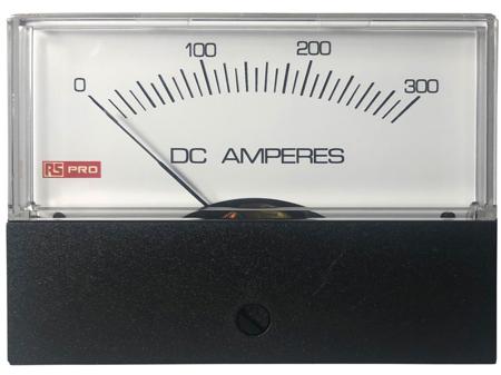 186-2532 RS PRO Analogue Panel Ammeter DC, 76mm x 74mm, ±1.5 % Moving Coil