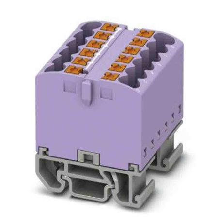 3274138 Phoenix Contact Distribution Block, 12 Way, 4mm², 24A, 690 V, Violet