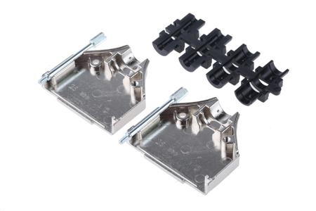 MHDTZK25-K MH Connectors MHDTZK Series Zinc D Sub Backshell, 25 Way, Strain Relief