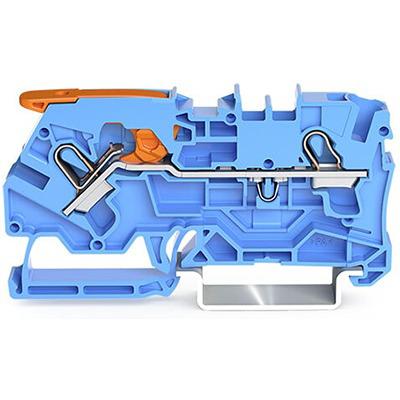 2104-1204 WAGO TOPJOB S Series DIN Rail Terminal Block, 4mm², 1-Level, Push In Termination, ATEX, CSA, IECEx