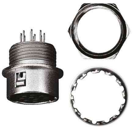 HR10A-10R-10SB-71- Hirose HR10 Series, 10 Pole Panel Mount Micro Connector, with Female Contacts