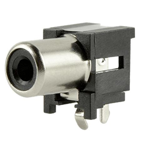 RCJ-041 Same Sky Black Horizontal Through Hole RCA Socket, Tin