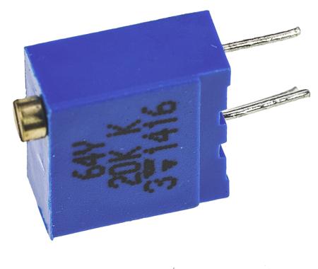 M64Y203KB40 20kΩ, Through Hole Trimmer Potentiometer 0.5W Top Adjust Vishay, 64Y