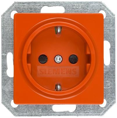 5UB1521 Siemens 5UB15 Orange Electrical Socket, 16A, Schuko