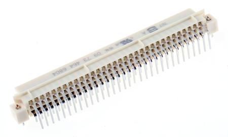 09734646804 HARTING 64 Way 2.54mm Pitch, Type R Class C2, 2 Row, Right Angle DIN 41612 Connector, Socket