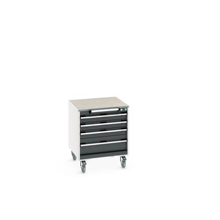 40402144-19V Bott, 4 Drawer Sheet Steel Floor Standing Storage Cabinet, 650 X 650 X 790mm