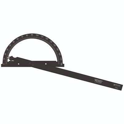 322514-2 Vogel 180° Metric  Vernier  Bevel Protractor, 300 Aluminium Blade