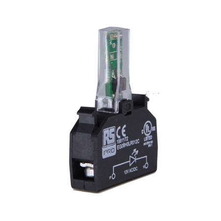 188-1185 RS PRO Light Block LED Amber 24 V ac/dc