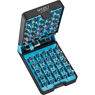 2240N-51 HAZET Screwdriver Bit Set 51 Pieces, Flat