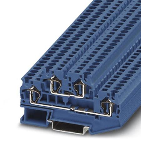 3031432 Phoenix Contact  STTB 4 BU Series Blue, 0.08 → 6mm², Double-Level, Spring Clamp Termination