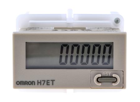 H7ET-NFV1 Omron Hour Counter, 7 digits, LCD, Screw Connection, 24 → 240 V ac/dc