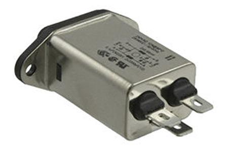 FN9222R-16-06 Male C20 IEC Filter Snap-In,faston,Rated At 16A,250 V ac Operating Frequency DC to 400Hz