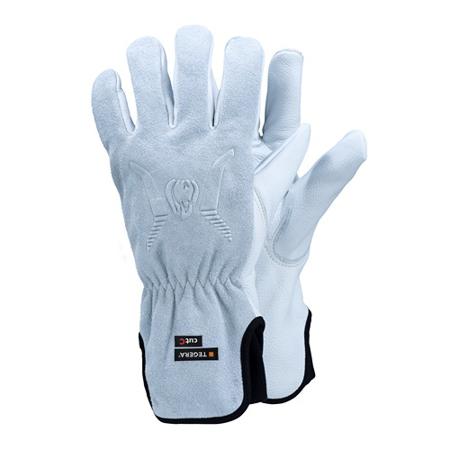 7780-10 Tegera TEGERA Grey, White Leather Cut Resistant Work Gloves, Size 10