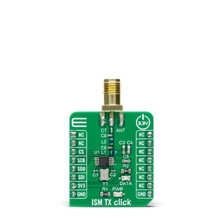 MIKROE-4242 MikroElektronika ISM TX Click MAX41460 Development Board for Garage or Gate Doors Control, Keyless Access 16MHz