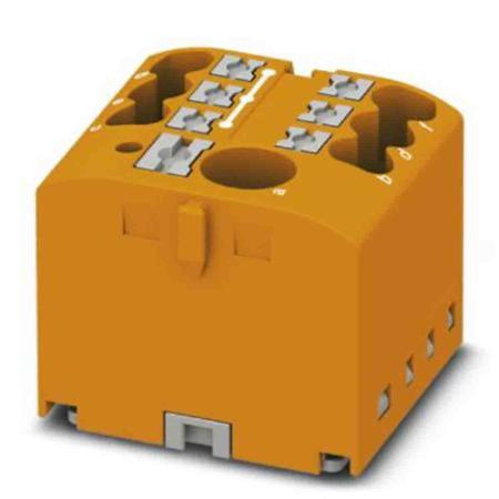 3273348 Phoenix Contact Distribution Block, 7 Way, 4mm², 24A, 450 V, Orange