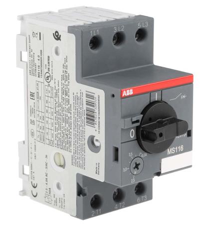 1SAM250000R1008--MS116-4-0 ABB 690 V ac Motor Protection Circuit Breaker - 3P Channels